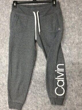 Calvin Klein Performance Women's Jogger Pants Med Grey Drawstring Sweatpants